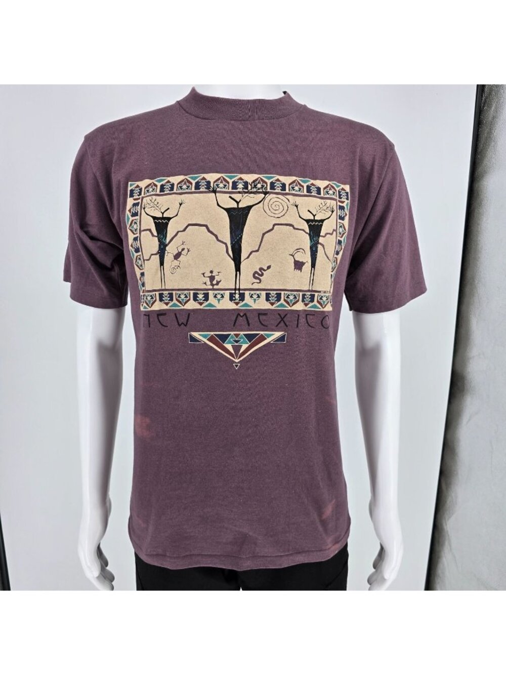Vintage 1990s Prairie Mountain New Mexico Petroglyph Graphic T-Shirt (M)